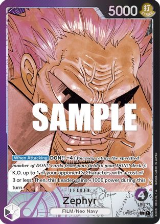 Zephyr (Alternate Art) (OP02-072) [Paramount War] Foil One Piece Single Bandai