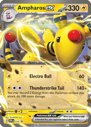Ampharos ex - 016 (16) - [Promos: SV Promo Cards] Holofoil Pokemon Single Pokémon