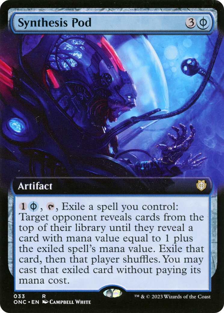 Synthesis Pod (ONC-033) [Phyrexia: All Will Be One Commander] (Extended Art) Foil MTG Single Wizards of the Coast