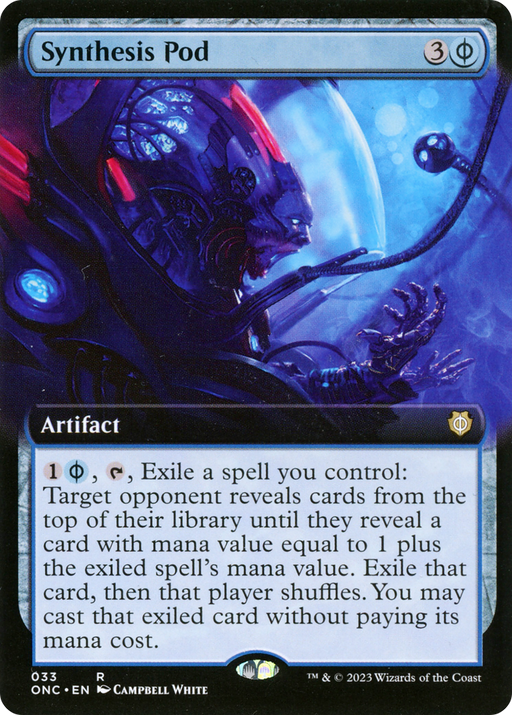Synthesis Pod (ONC-033) [Phyrexia: All Will Be One Commander] (Extended Art) Foil MTG Single Wizards of the Coast