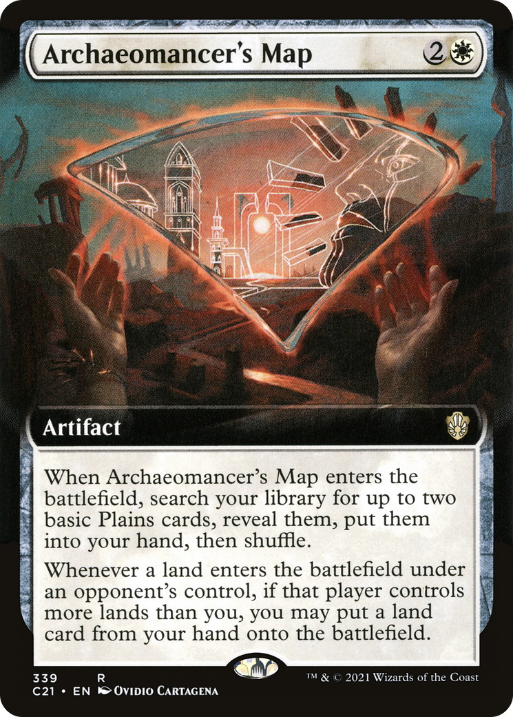 Archaeomancer's Map (C21-339) [Commander 2021] (Extended Art) MTG Single Wizards of the Coast