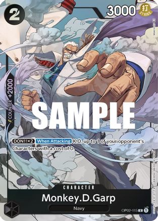 Monkey.D.Garp (115) (Alternate Art) (OP02-115) [Paramount War] Foil One Piece Single Bandai
