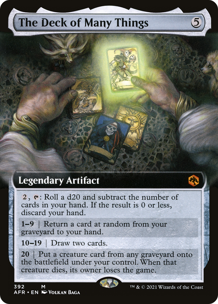 The Deck of Many Things (AFR-392) [Adventures in the Forgotten Realms] (Extended Art) MTG Single Wizards of the Coast