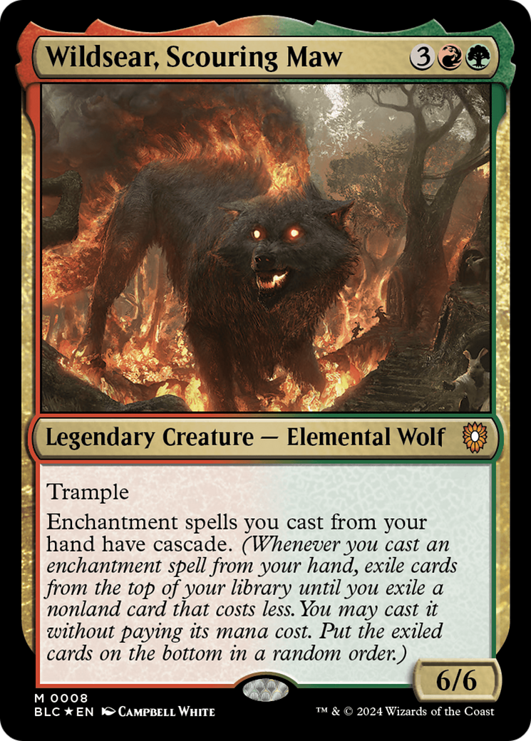 Wildsear, Scouring Maw (BLC-008) [Bloomburrow Commander] Foil MTG Single Wizards of the Coast