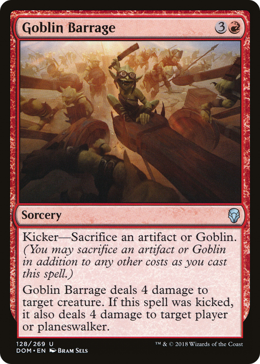 Goblin Barrage (DOM-128) [Dominaria] MTG Single Wizards of the Coast