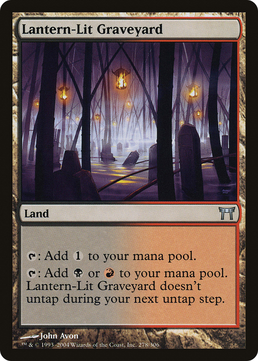 Lantern-Lit Graveyard (CHK-278) [Champions of Kamigawa] Foil MTG Single Wizards of the Coast