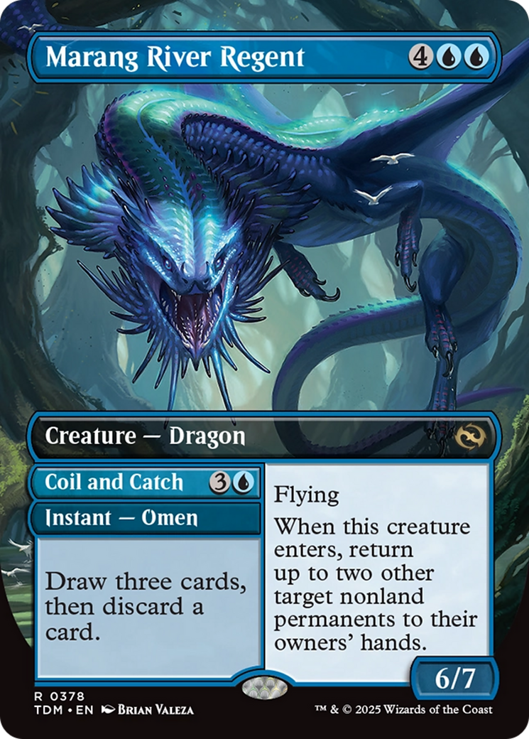 Marang River Regent (Borderless) (TDM-378) [Tarkir: Dragonstorm] Foil MTG Single Wizards of the Coast