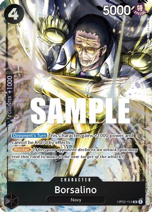 Borsalino (Alternate Art) (OP02-114) [Paramount War] Foil One Piece Single Bandai
