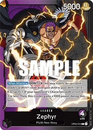 Zephyr (OP02-072) [Paramount War] One Piece Single Bandai