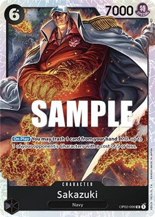 Sakazuki (OP02-099) [Paramount War] Foil One Piece Single Bandai