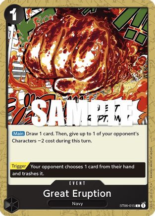 Great Eruption (ST06-015) [Starter Deck 6: Absolute Justice] One Piece Single Bandai