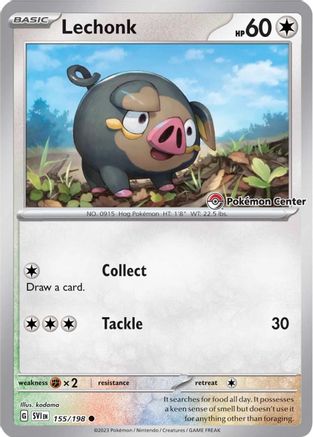 Lechonk (Pokemon Center Exclusive) (155) Holofoil [Misc: Cards & Products] Pokemon Single Pokémon