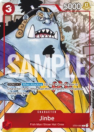 Jinbe - ST01-005 (Alternate Art) (ST01-005) [One Piece Promotion Cards] Foil One Piece Single Bandai