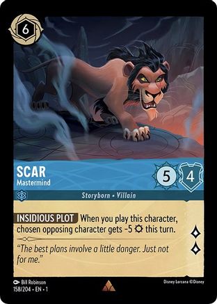 Scar - Mastermind (158/204) [The First Chapter] Cold Foil Lorcana Single Disney