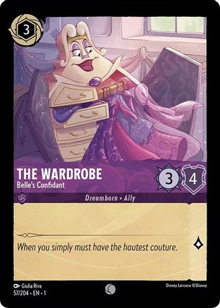 The Wardrobe - Belle's Confidant (57/204) [The First Chapter] Lorcana Single Disney