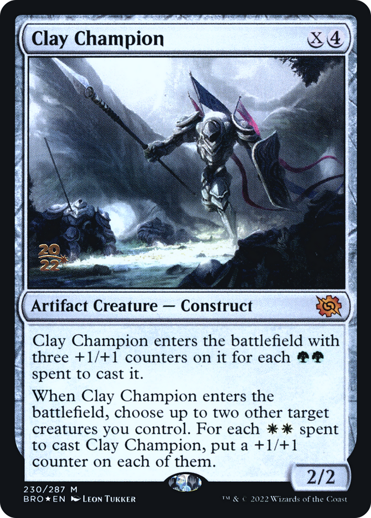 Clay Champion (PRE-230S) [The Brothers' War Promos] Foil MTG Single Wizards of the Coast