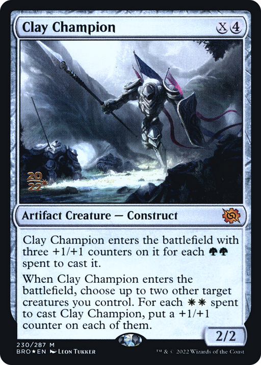 Clay Champion (PRE-230S) [The Brothers' War Promos] Foil MTG Single Wizards of the Coast