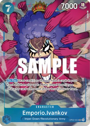 Emporio.Ivankov (051) (Alternate Art) (OP02-051) [Paramount War] Foil One Piece Single Bandai