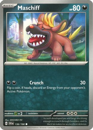 Maschiff - 136/198 [SV: Base Set] Pokemon Single Pokémon