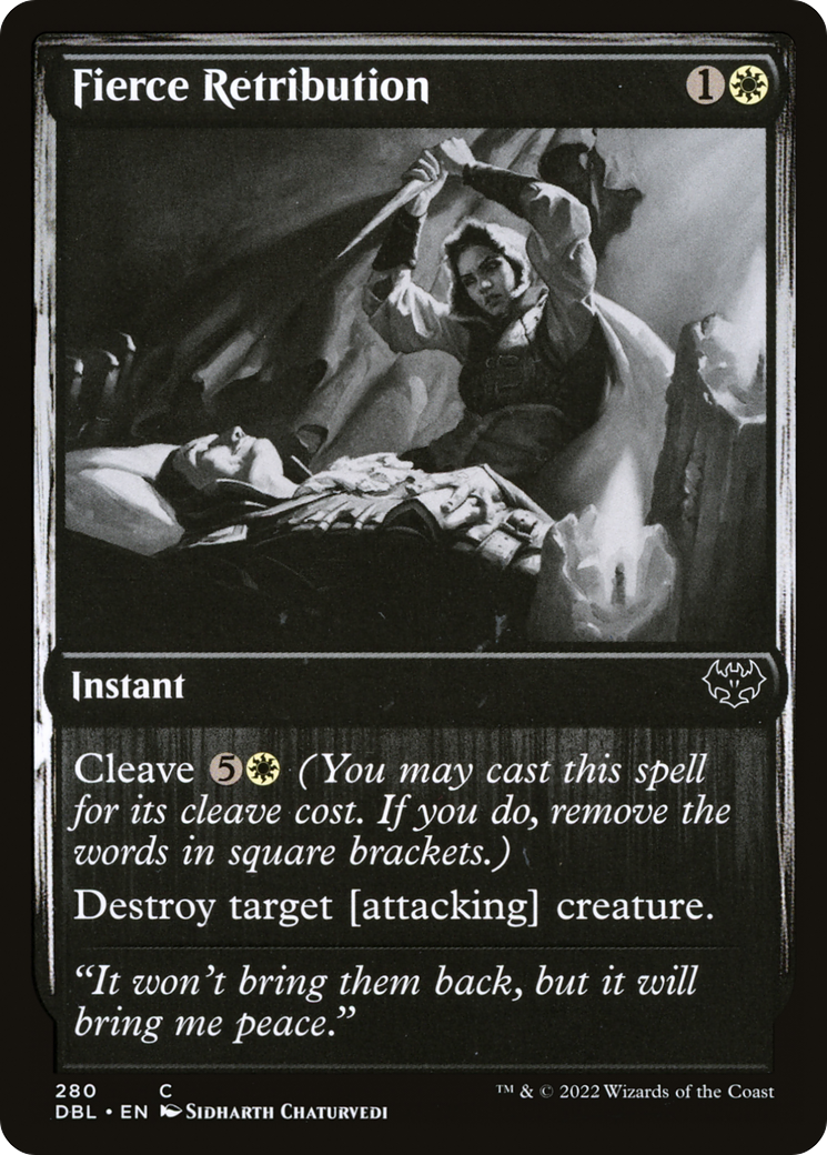 Fierce Retribution (DBL-280) [Innistrad: Double Feature] Foil MTG Single Wizards of the Coast