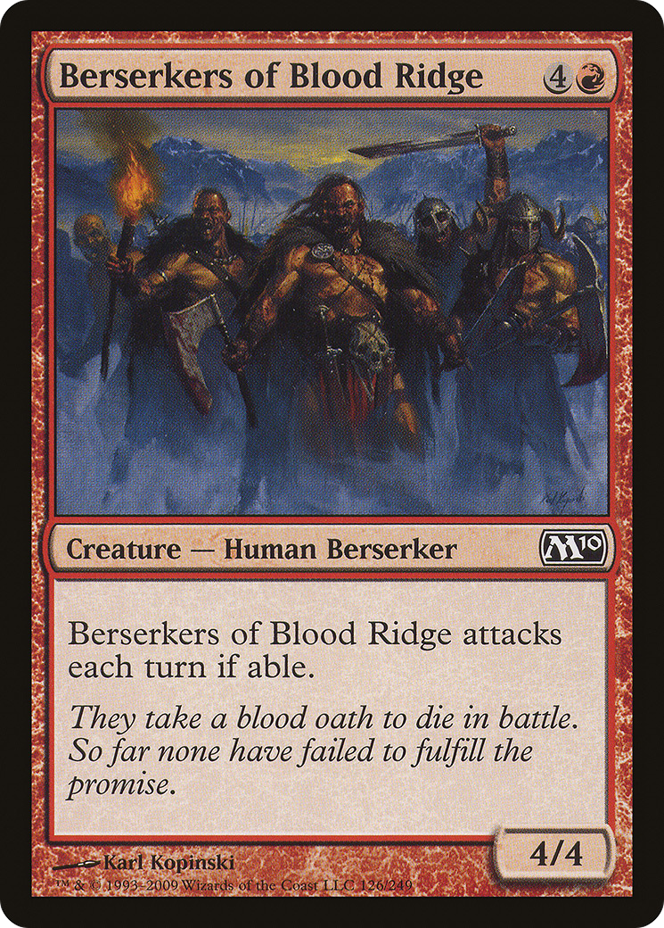 Berserkers of Blood Ridge (M10-126) [Magic 2010] MTG Single Wizards of the Coast