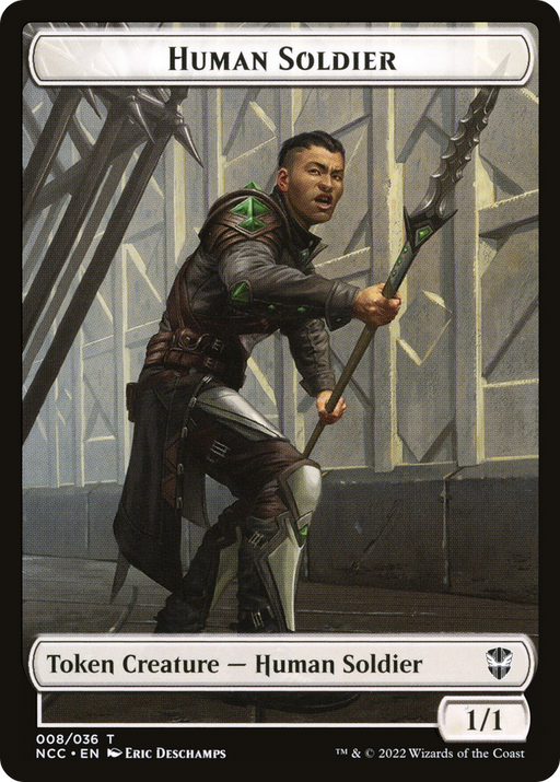 Human Soldier (TNCC-008) [Tokens] New Capenna Commander Tokens Foil MTG Single Wizards of the Coast