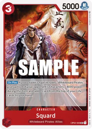 Squard (OP02-009) [Paramount War] One Piece Single Bandai