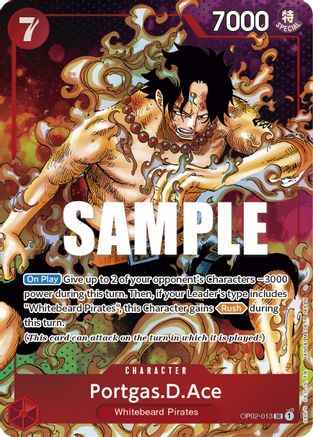 Portgas.D.Ace (Parallel) (OP02-013) [Paramount War] Foil One Piece Single Bandai