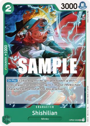 Shishilian (OP02-032) [Paramount War] One Piece Single Bandai