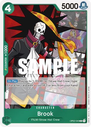 Brook (OP02-040) [Paramount War] Foil One Piece Single Bandai