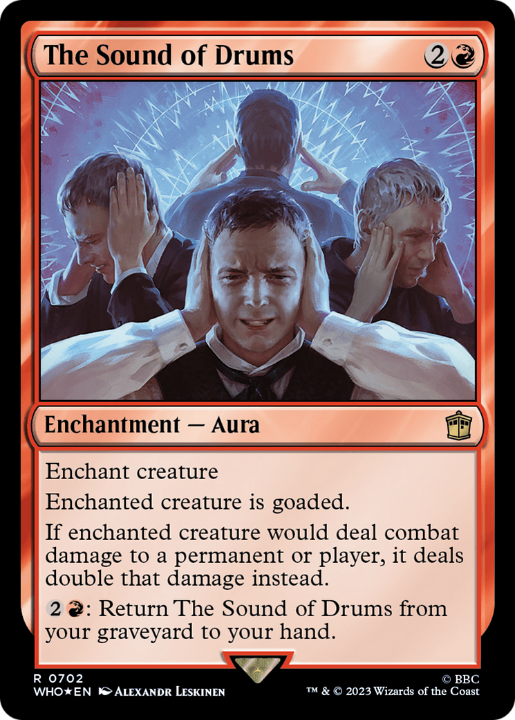 The Sound of Drums (Surge Foil) (WHO-702) [Doctor Who] Foil MTG Single Wizards of the Coast