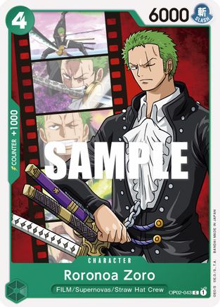 Roronoa Zoro (OP02-043) [Paramount War] One Piece Single Bandai