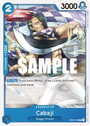 Cabaji (OP02-052) [Paramount War] One Piece Single Bandai