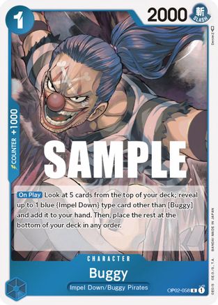 Buggy (OP02-058) [Paramount War] Foil One Piece Single Bandai