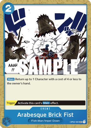 Arabesque Brick Fist (OP02-067) [Paramount War] One Piece Single Bandai