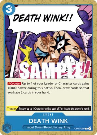 DEATH WINK (OP02-069) [Paramount War] One Piece Single Bandai