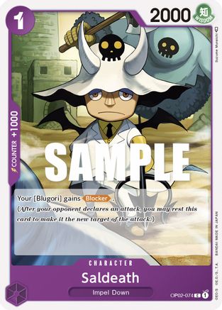 Saldeath (OP02-074) [Paramount War] One Piece Single Bandai