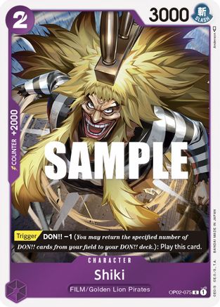 Shiki (OP02-075) [Paramount War] Foil One Piece Single Bandai
