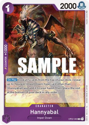Hannyabal (OP02-083) [Paramount War] Foil One Piece Single Bandai