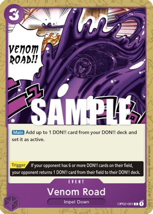 Venom Road (OP02-091) [Paramount War] One Piece Single Bandai