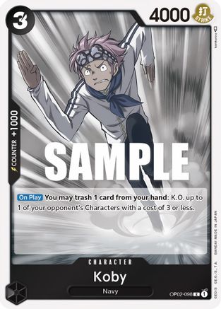 Koby (OP02-098) [Paramount War] Foil One Piece Single Bandai