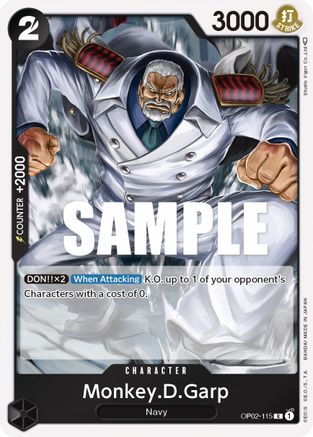 Monkey.D.Garp (115) (OP02-115) [Paramount War] Foil One Piece Single Bandai
