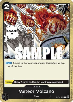 Meteor Volcano (OP02-119) [Paramount War] Foil One Piece Single Bandai