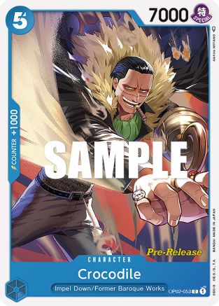 Crocodile (OP02-053) [Paramount War Pre-Release Cards] One Piece Single Bandai