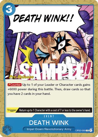 DEATH WINK (OP02-069) [Paramount War Pre-Release Cards] One Piece Single Bandai