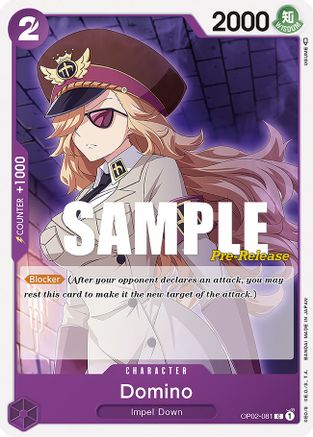 Domino (OP02-081) [Paramount War Pre-Release Cards] One Piece Single Bandai