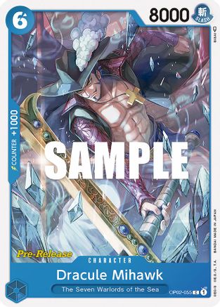 Dracule Mihawk (OP02-055) [Paramount War Pre-Release Cards] One Piece Single Bandai