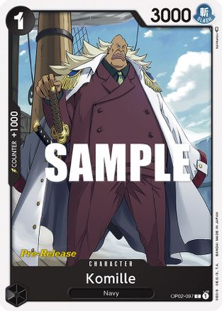 Komille [Paramount War Pre-Release Cards] One Piece Single Bandai