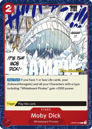 Moby Dick (OP02-024) [Paramount War Pre-Release Cards] One Piece Single Bandai
