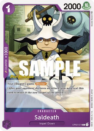 Saldeath (OP02-074) [Paramount War Pre-Release Cards] One Piece Single Bandai